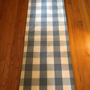 Blue & Cream Buffalo Check Custom Curtains-Pair 2